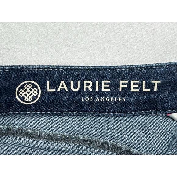 Laurie Felt Women's Daisy Denim Frayed Hem Flare Blue Jeans - Size 6 (28x33) - Picture 4 of 8
